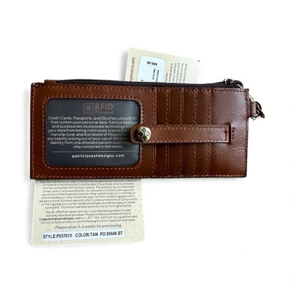 Patricia Nash Leather Alanna Wristlet Wallet - Picture 5 of 5
